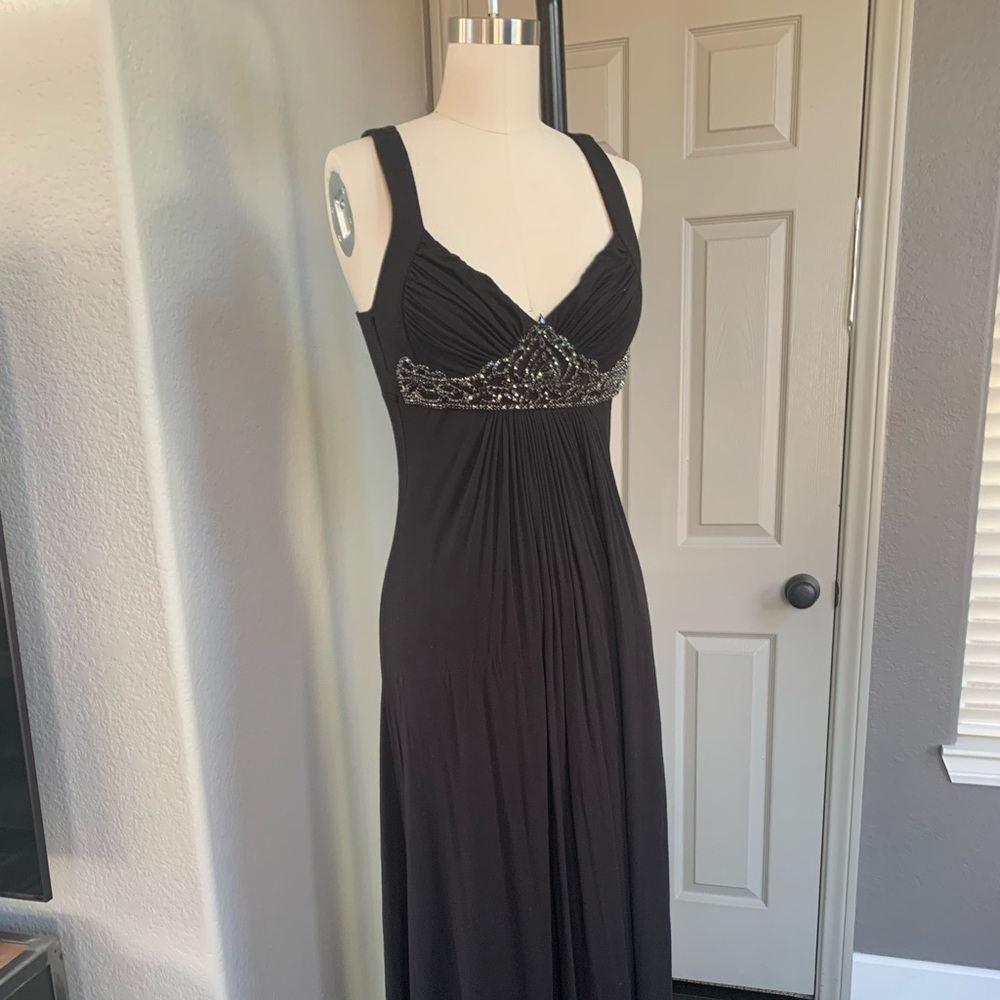 “Sky” Embellished Full Length Maxi Dress